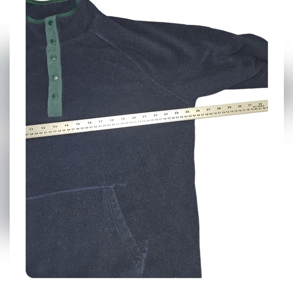 America Eagle Fleece Sweater Vintage 90s Pull Over Jacket 1/4 Snap Blue Men's - Picture 5 of 6